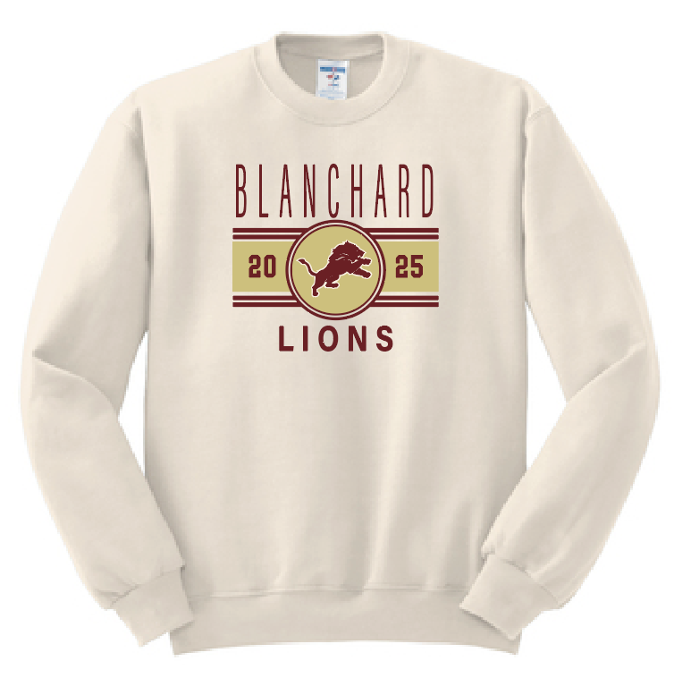 Blanchard PTO "Big Stripe" Design Jerzees Sweatshirt (natural)