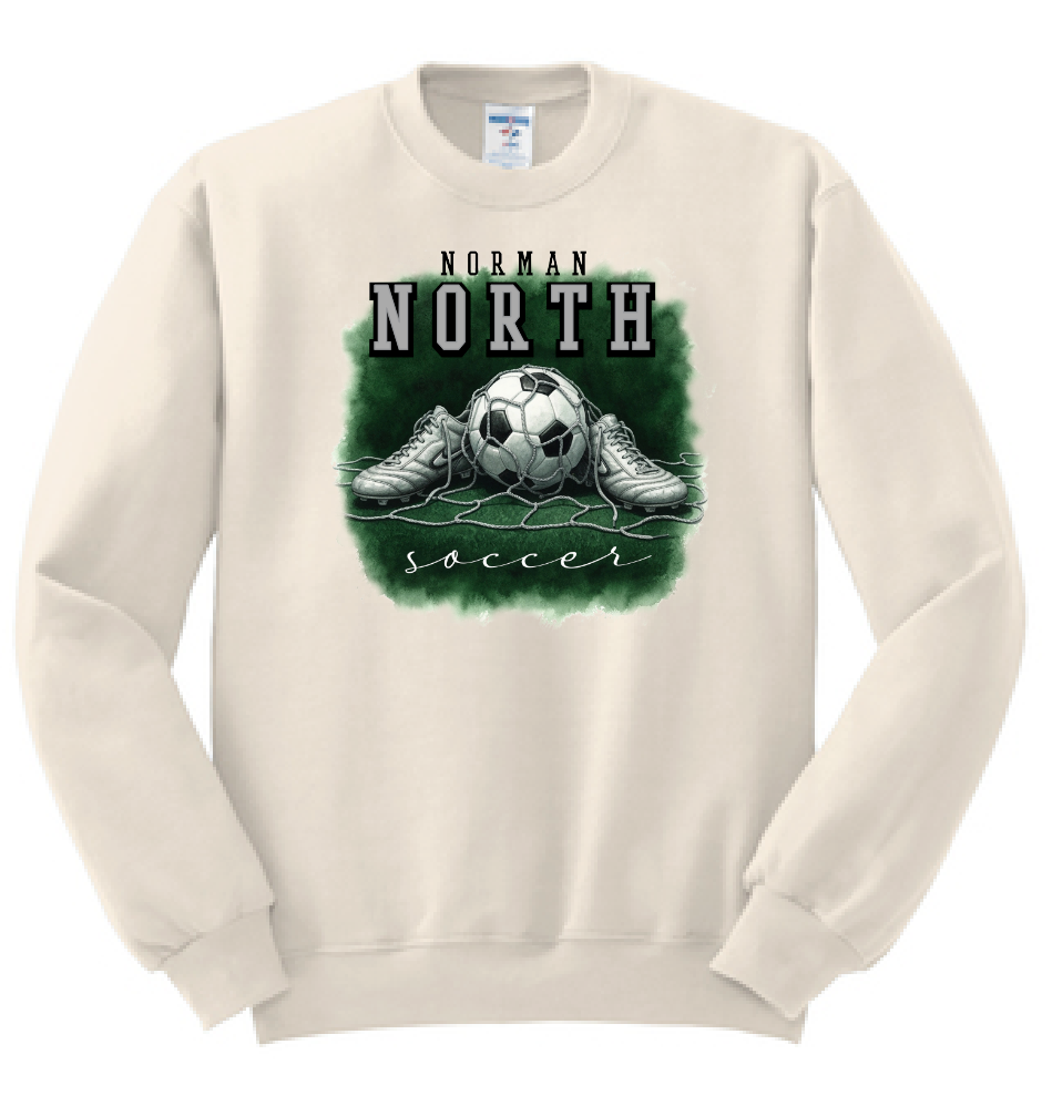 NN Girls Soccer "Still Life" Design Crewneck Sweatshirt