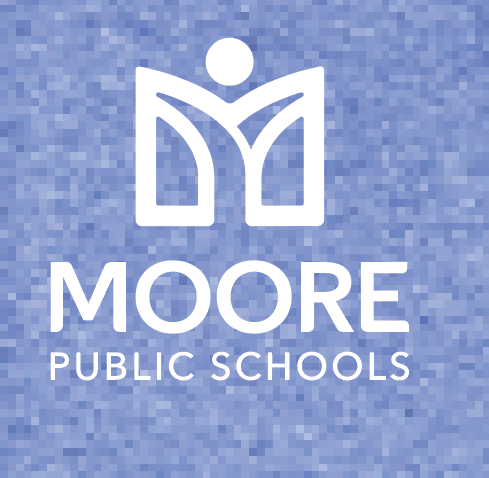 Moore Public Schools "Logo" Women's Tri-blend Fleece 1/2-Zip (royal frost)