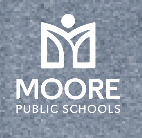 Moore Public Schools "Logo" Women's Tri-blend Fleece 1/2-Zip (navy frost)
