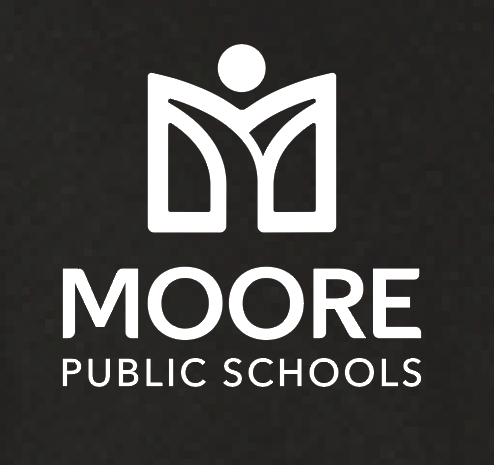 Moore Public Schools "Logo" Women's Tri-blend Fleece 1/2-Zip (black)