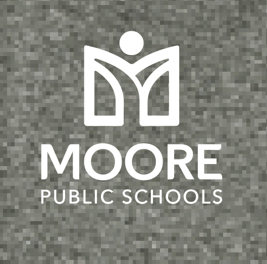 Moore Public Schools "Logo" Women's Tri-blend Fleece 1/2-Zip (charcoal)