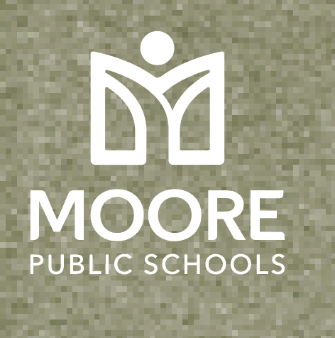 Moore Public Schools "Logo" Women's Tri-blend Fleece 1/2-Zip (mil green)