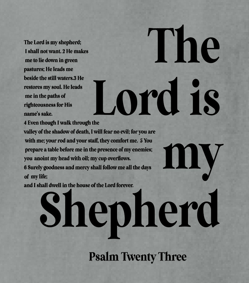 St. Andrews "Psalm 23" Design Comfort Colors S/S T-shirt (granite)(youth)