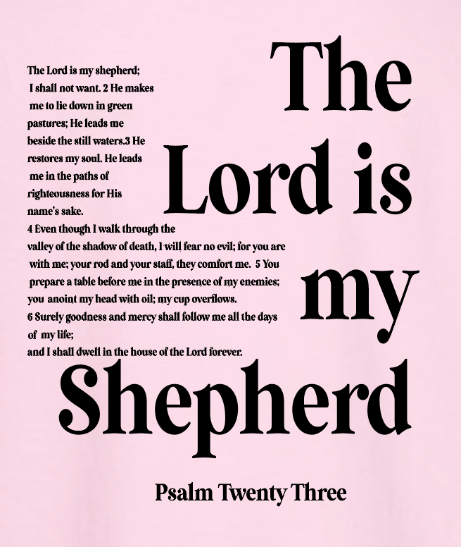 St. Andrews "Psalm 23" Design Comfort Colors S/S T-shirt (blossom)(youth)