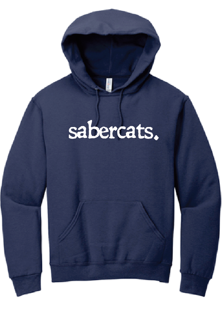 Southmoore PTSA "Typewriter" Design Hooded Sweatshirt (navy)