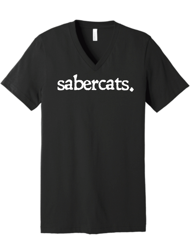 Southmoore PTSA "Typewriter" Design S/S V-neck T-shirt (black)