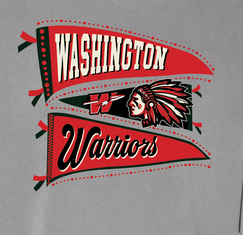 Washington (OK) Elementary "Pennants" Design Comfort Colors Sweatshirt