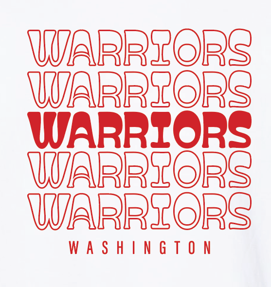 Washington (OK) Elementary "Warriors Stack" Design Comfort Colors Sweatshirt (white)