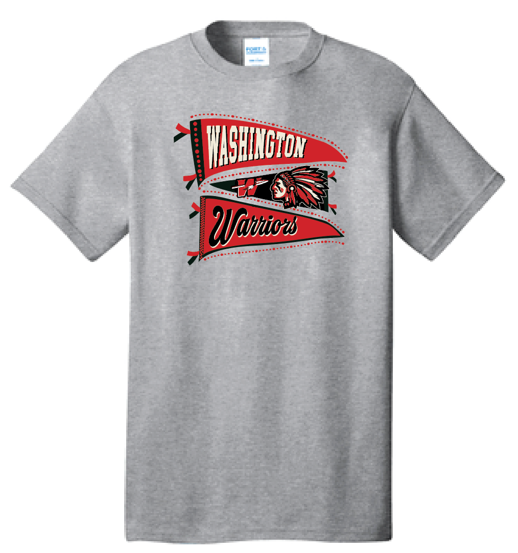 Washington (OK) Elementary "Pennants" Design Softstyle S/S T-shirt