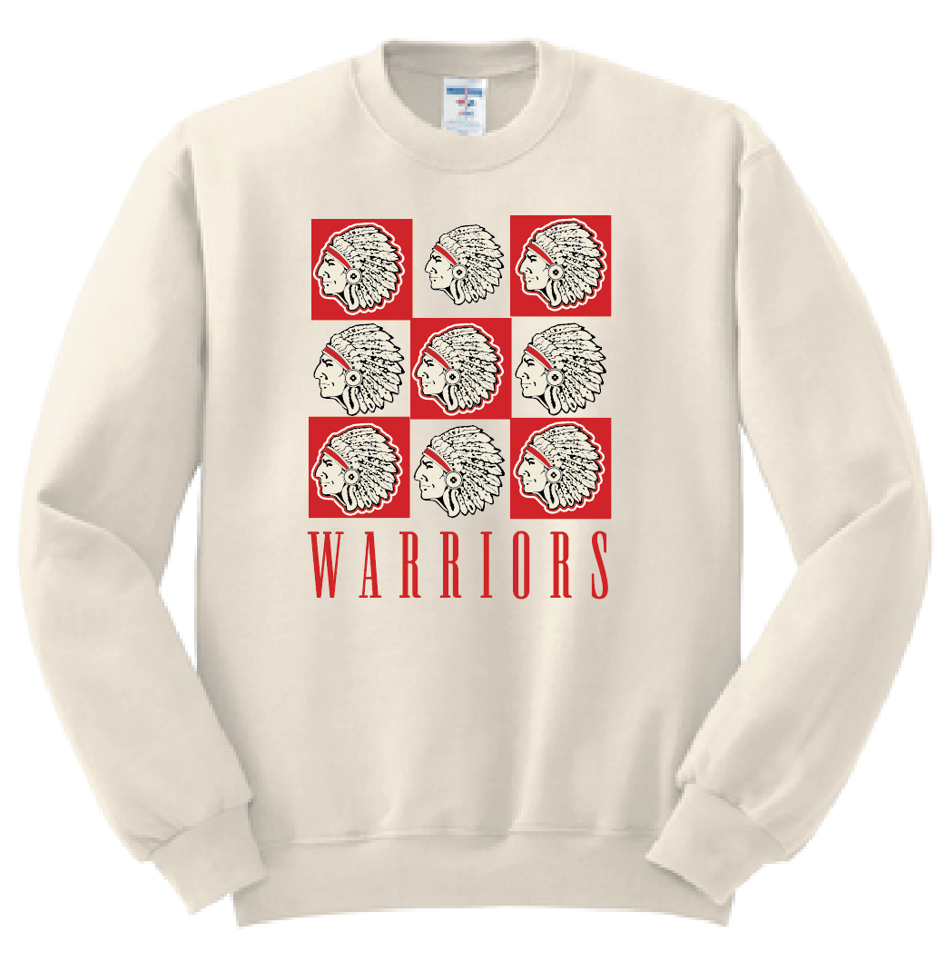 Washington (OK) Elementary "Mascot Checker" Design Crewneck Sweatshirt