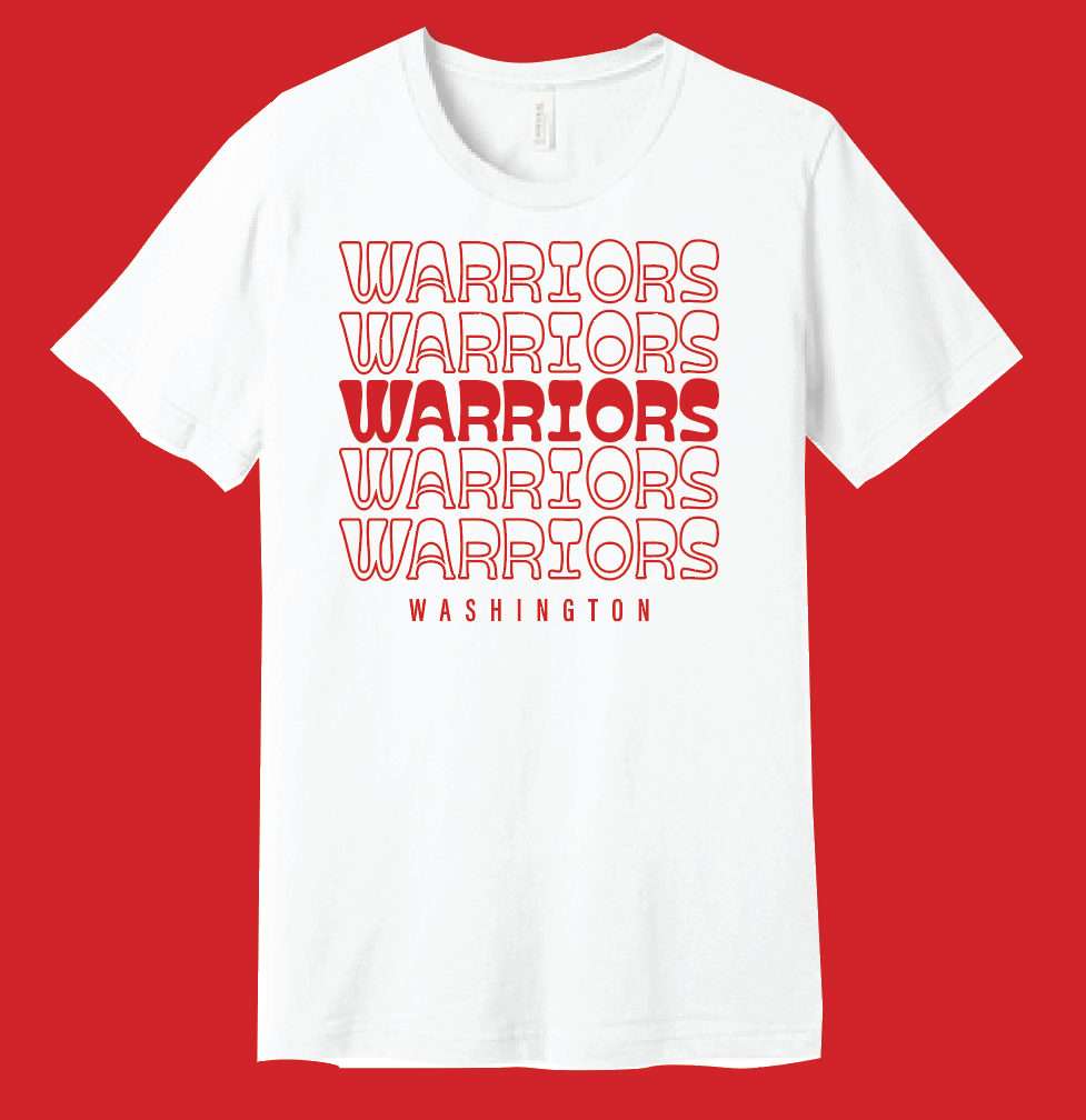 Washington (OK) Elementary "Warriors Stack" Design Softstyle S/S T-shirt (white)