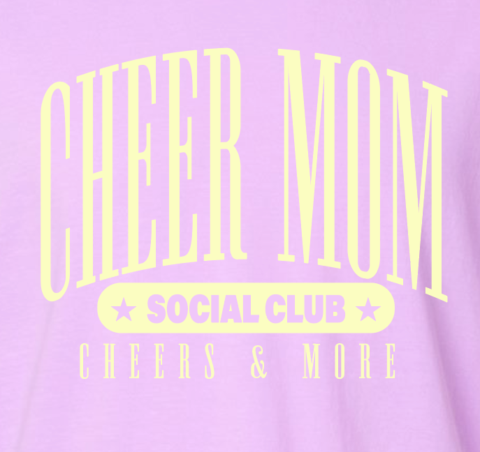 Cheers and More "Mom" Design S/S Comfort Colors T-shirt