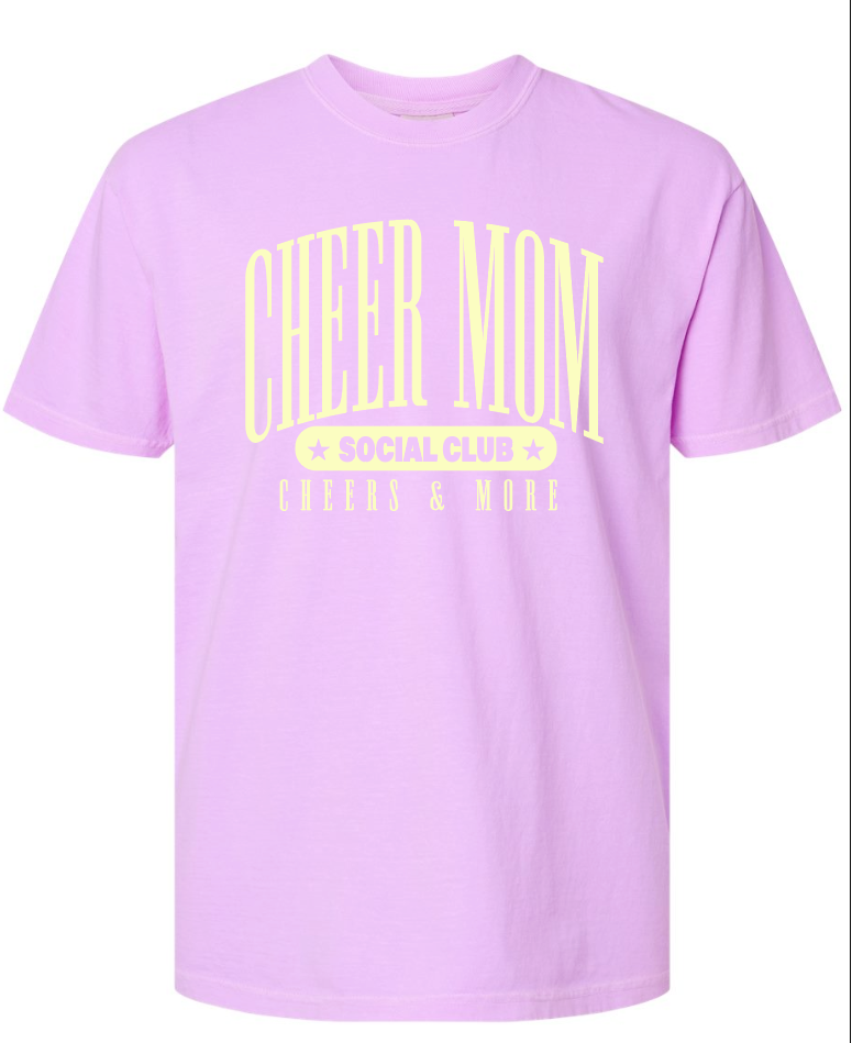 Cheers and More "Mom" Design S/S Comfort Colors T-shirt