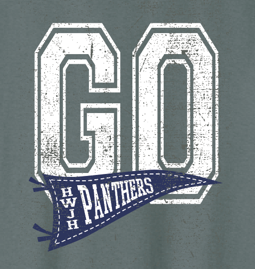 Highland West Cheer "Go Pennant" Design S/S T-shirt