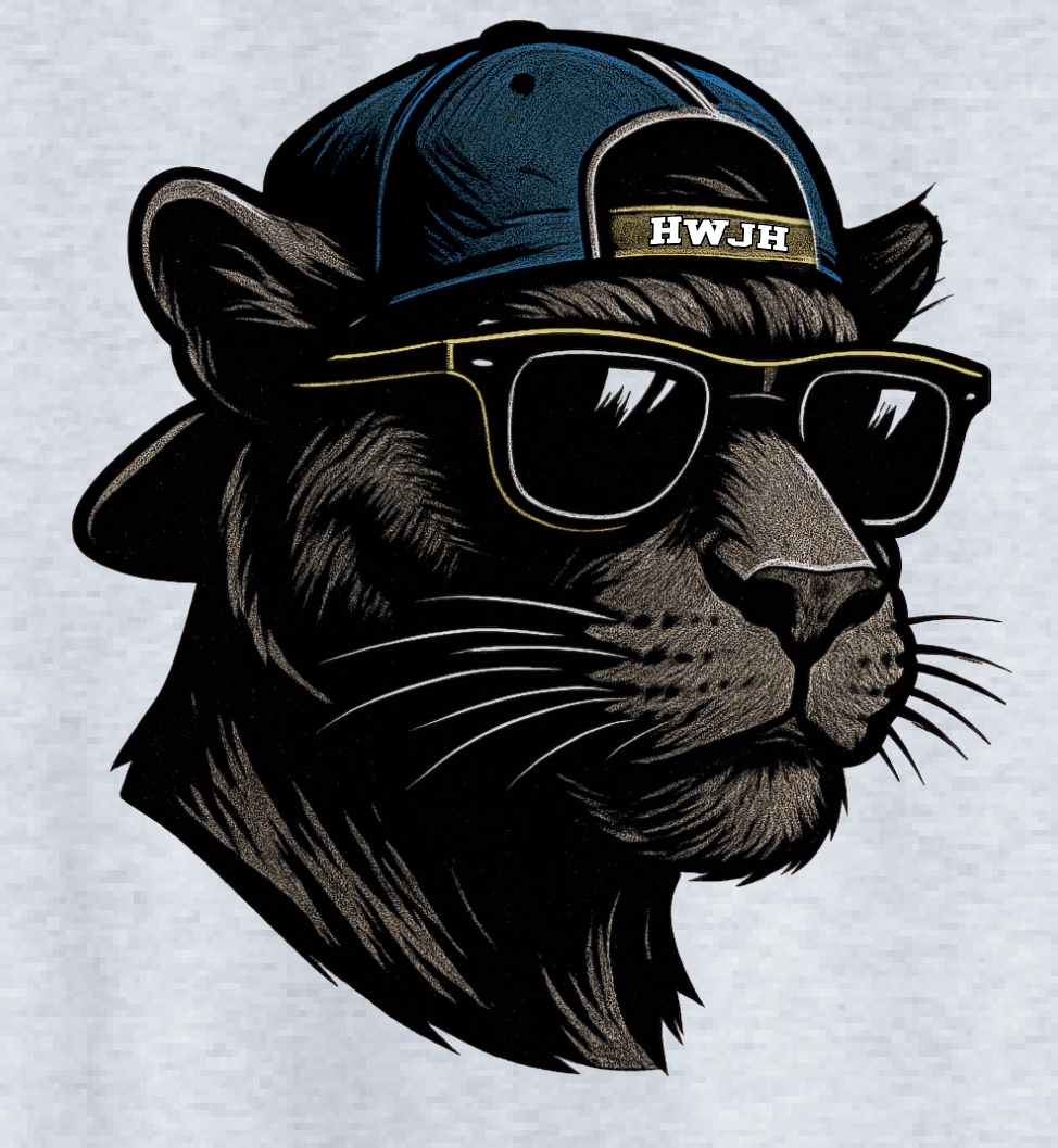 Highland West Cheer "Cool Panther" Design S/S T-shirt