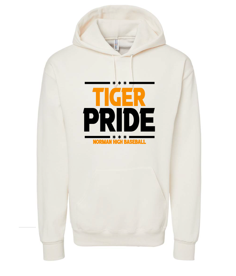 NHS Baseball "Pride" Design Hooded Sweatshirt (natural)