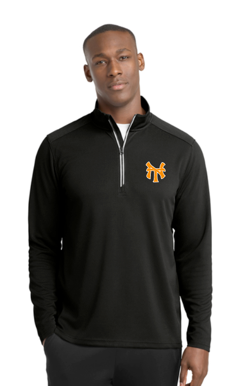 NHS Baseball "NT" Design Moisture Wicking 1/4 Zip Pullover (black)