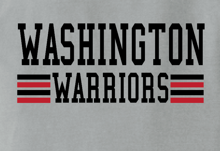 Washington High "Simple Stripe" Hooded Sweatshirt