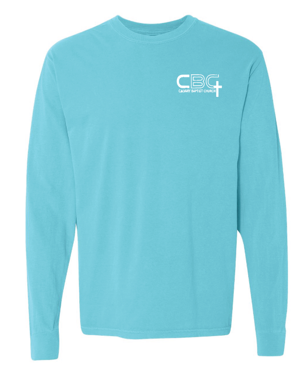 Calvary Baptist Church Comfort Colors L/S T-shirt (lagoon)