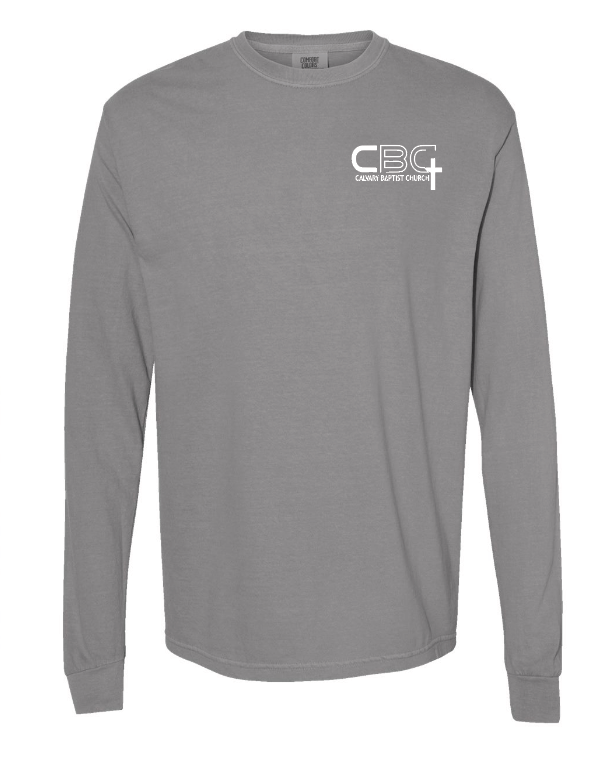 Calvary Baptist Church Comfort Colors L/S T-shirt (grey)