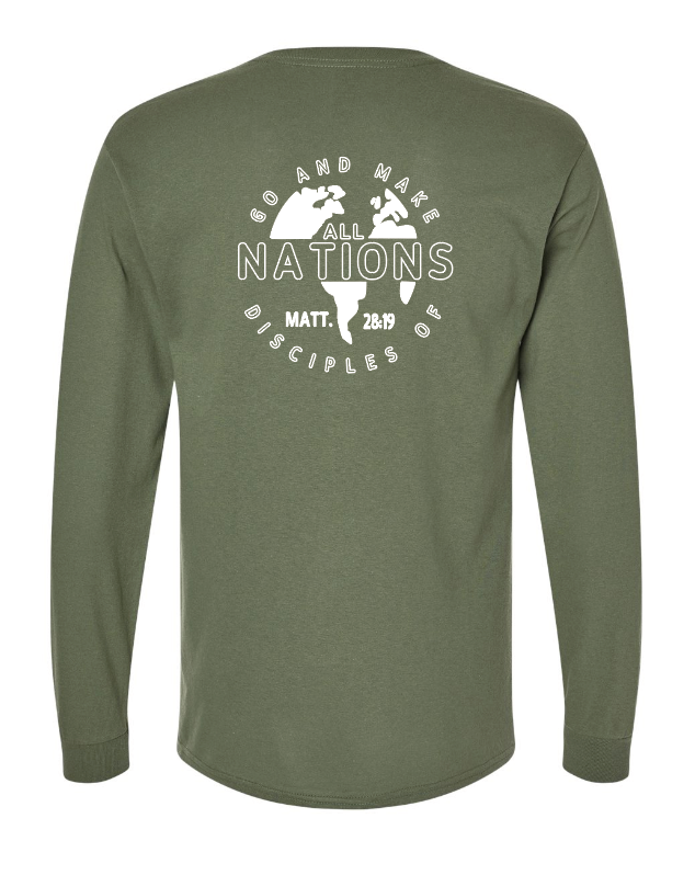 Calvary Baptist Church Gildan L/S T-shirt (mil green)