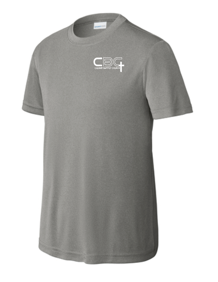 Calvary Baptist Church Moisture Wicking S/S T-shirt (grey)