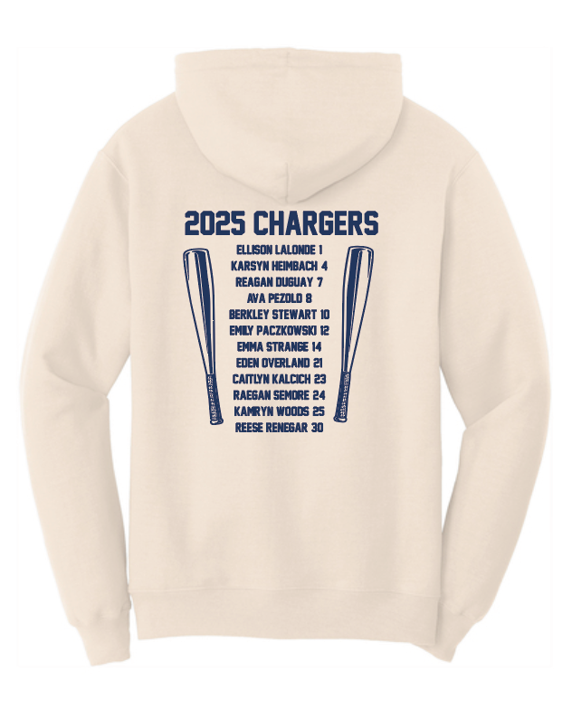 Heritage Hall Softball Jerzees Hooded Sweatshirt (with roster)