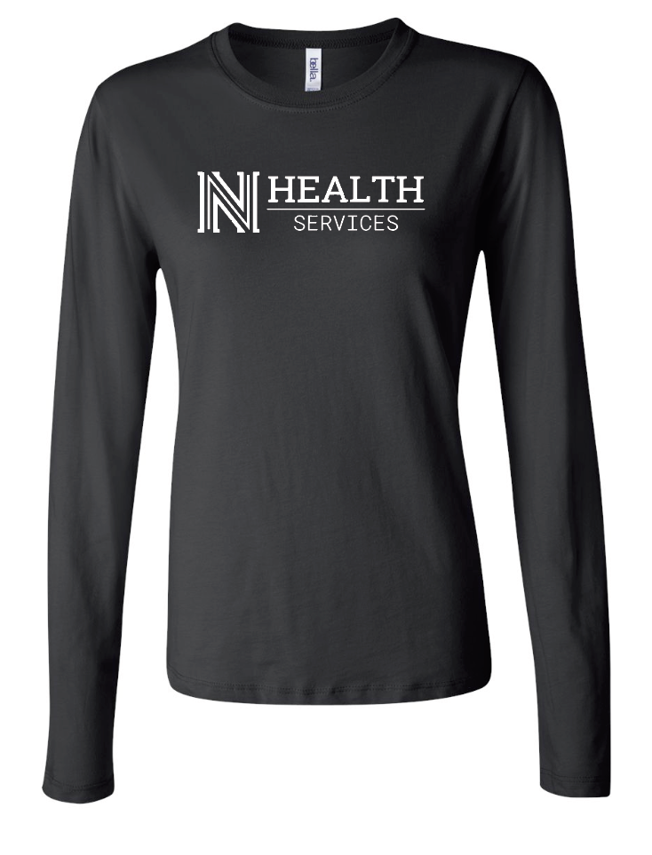 NPS Health Services "Logo" Design Women's L/S T-shirt (f) (black)