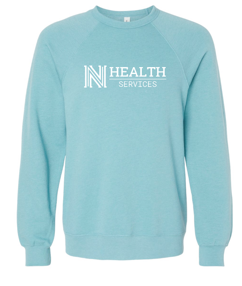 NPS Health Services "Logo" Design Unisex Crewneck Sweatshirt (htr blue lagoon)