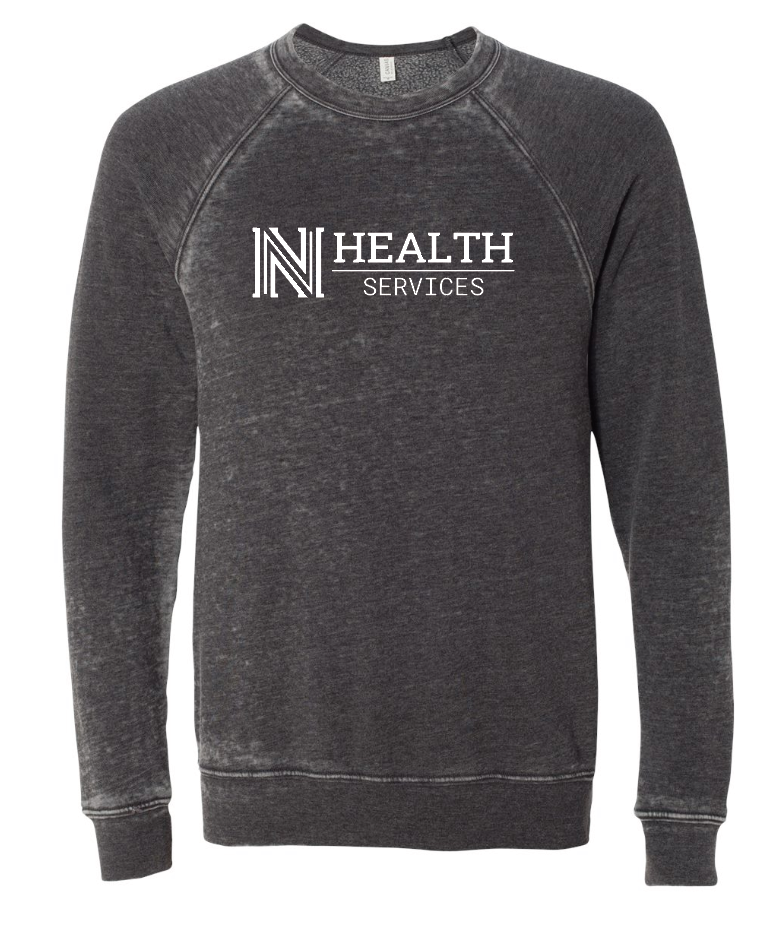 NPS Health Services "Logo" Design Unisex Crewneck Sweatshirt (grey acid washed)