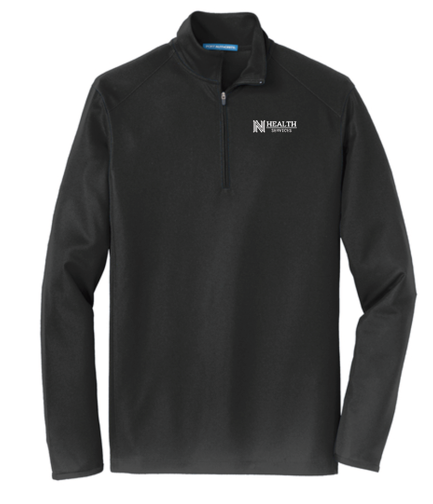 NPS Health Services "Logo" Design Unisex Mesh 1/2 Zip Pullover (black)