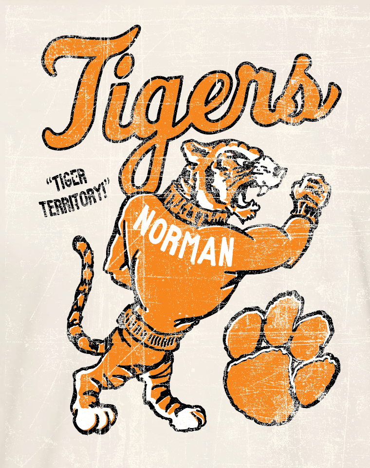 NHS Tennis "Vintage Tigers" Design S/S T-shirt