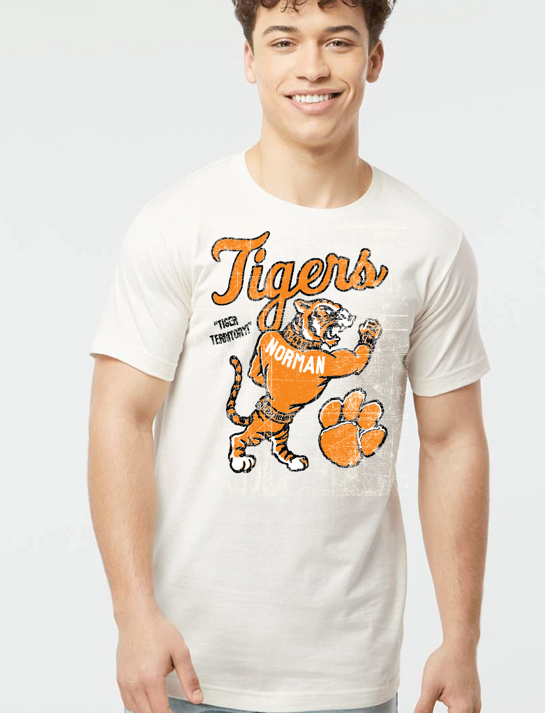 NHS Tennis "Vintage Tigers" Design S/S T-shirt