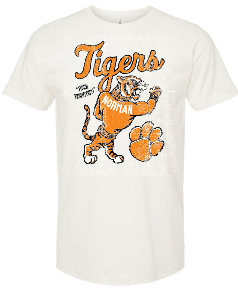 NHS Tennis "Vintage Tigers" Design S/S T-shirt