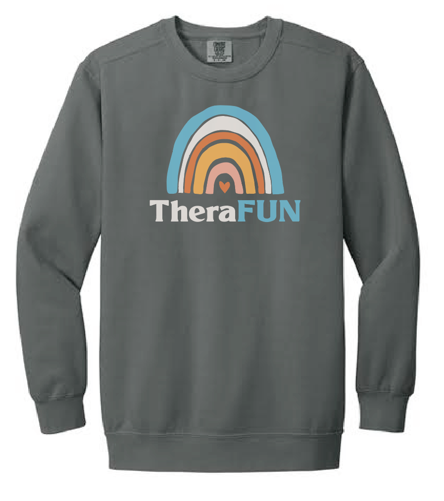 TheraFun "Logo" Design S/S Comfort Colors Sweatshirt (pepper)(alt)