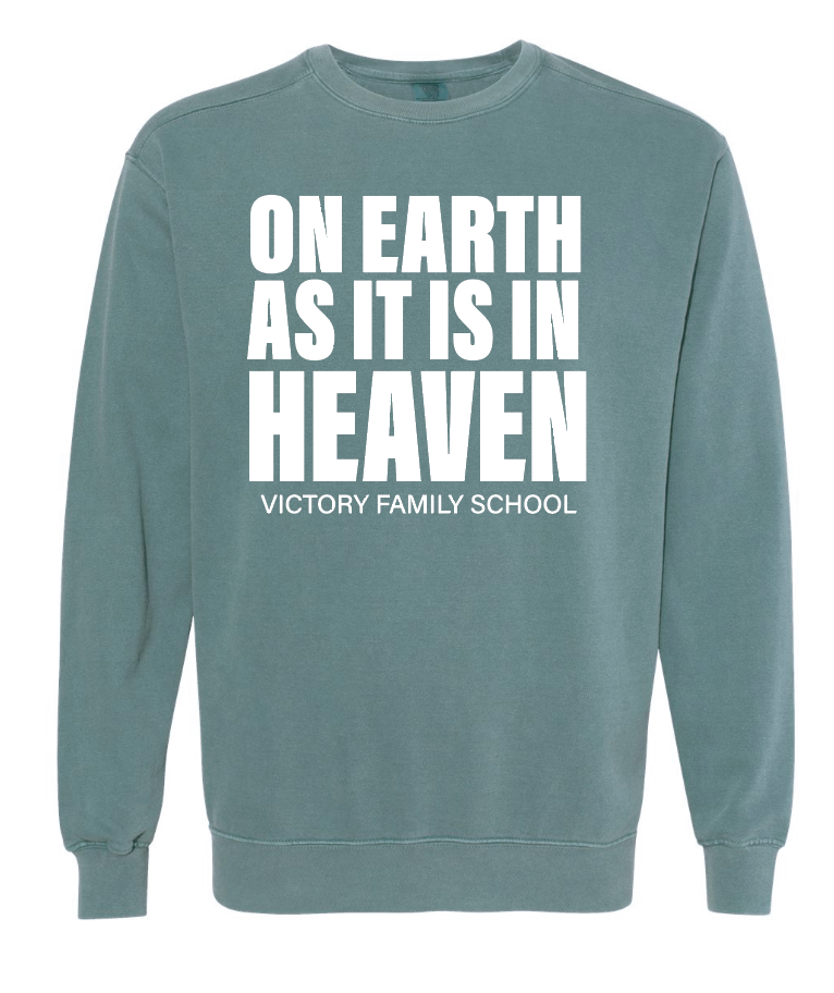 VFS "On Earth" Design Comfort Colors Crewneck Sweatshirt (lt green)