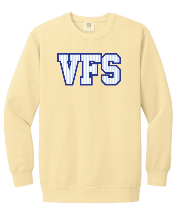 VFS "Pinstripes" Design Comfort Colors Crewneck Sweatshirt (butter)