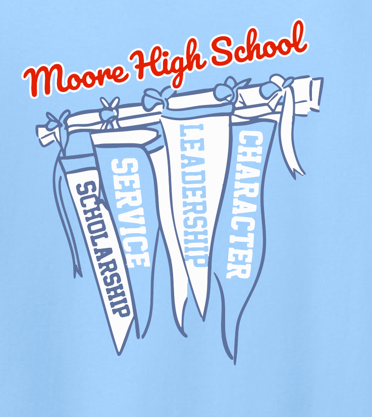 MHS National Honor Society "Pennants" Design S/S T-shirt