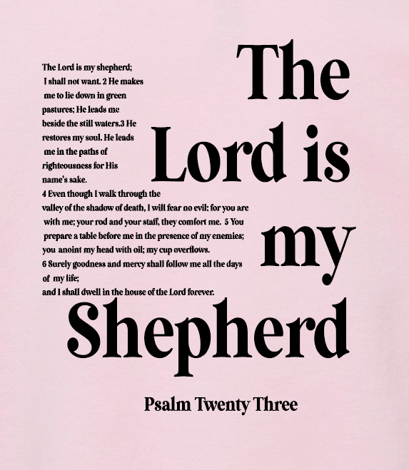 St. Andrews "Psalm 23" Design Rabbit Skins Sweatshirt (pink)(toddler)