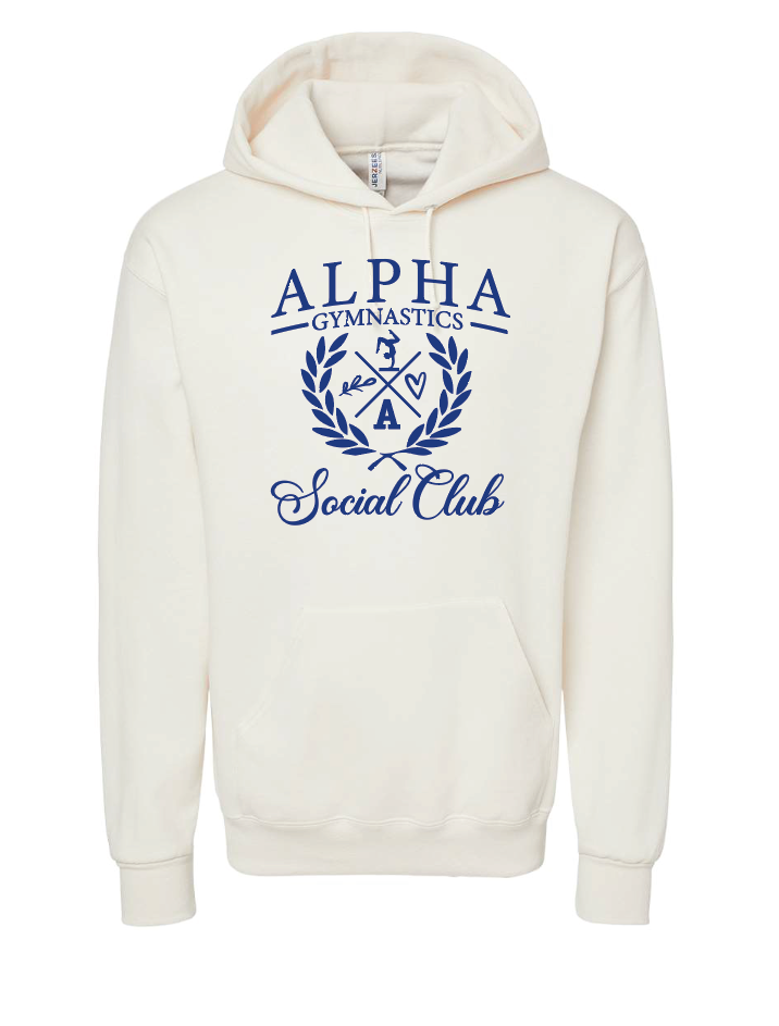 Alpha Gymnastics "Social Club" Design Basic Hooded Sweatshirt