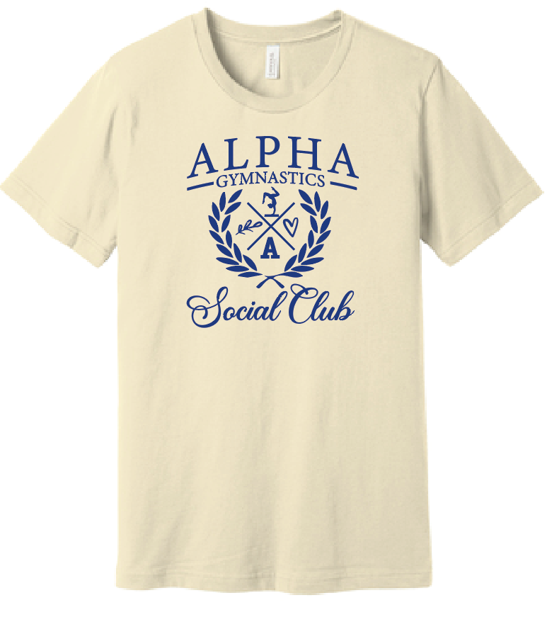 Alpha Gymnastics "Social Club" Design S/S T-shirt