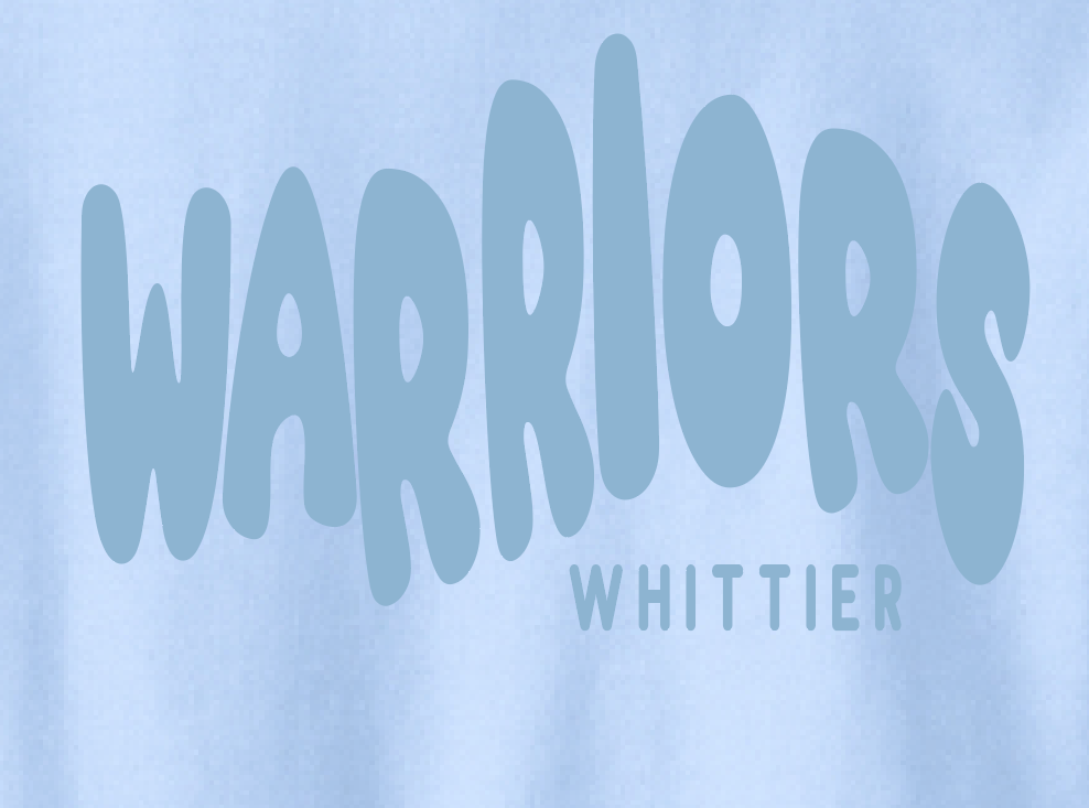 Whittier "Bubble Letters" Design Crewneck Sweatshirt (puff print)