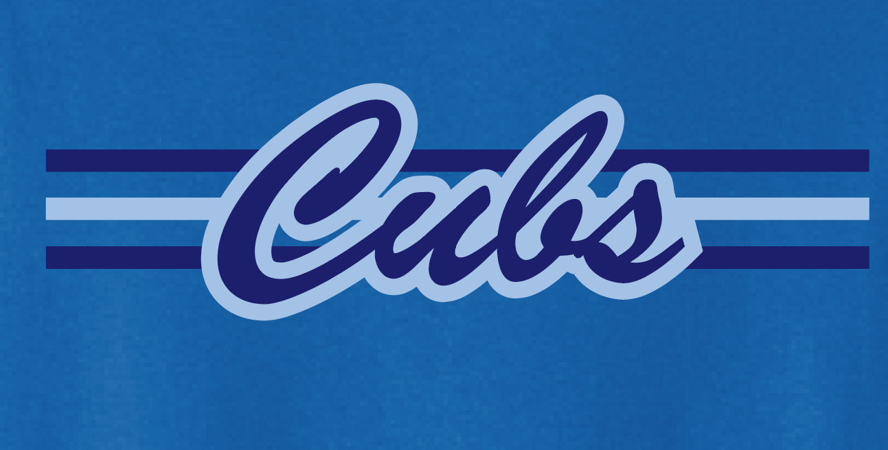 Cleveland "Script Bar" Design L/S T-shirt (royal)