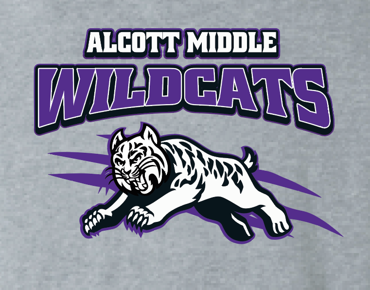 Alcott "Leaping Cat" Design Hooded Sweatshirt (heather)