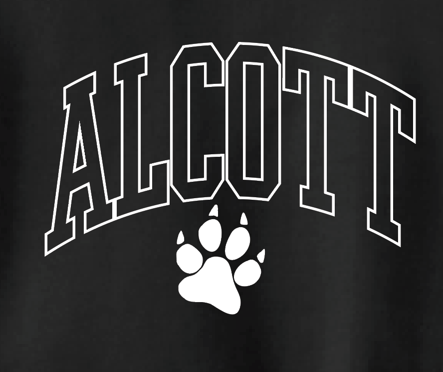 Alcott "Arch Paw" Design Crewneck Sweatshirt (black)