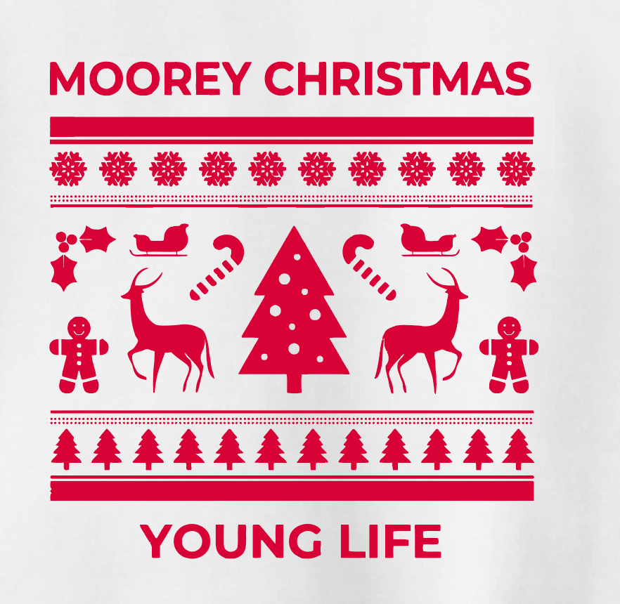 Young Life " Moorey Christmas" Design Crewneck Sweatshirt