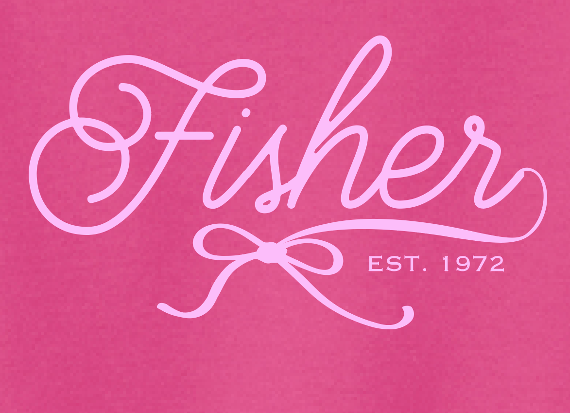 Fisher "Puff Script" Design Hooded Sweatshirt