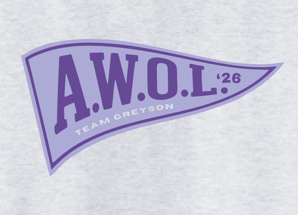 Washington AWOL "Pennant" Design Crewneck Sweatshirt (ash)