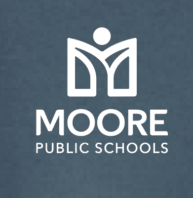 Moore Public Schools "Logo" Port & Co Unisex Full Zip Sweatshirt (steel blue)